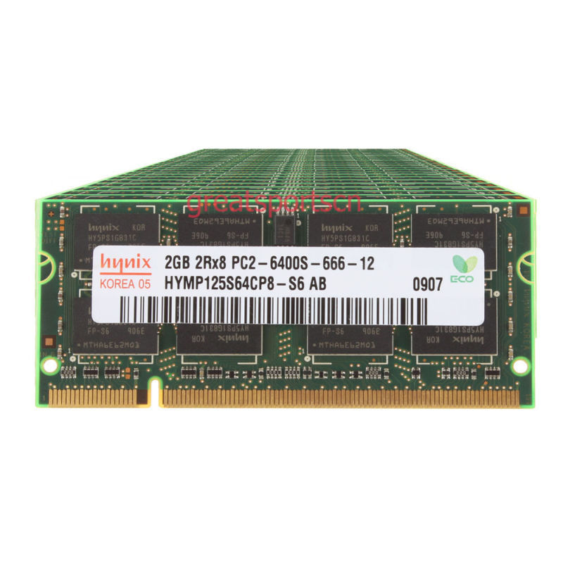 Hynix 20G 10pcs 2GB PC2-6400 DDR2-800MHz NON-ECC 200pin Sodimm Laptop Memory RAM