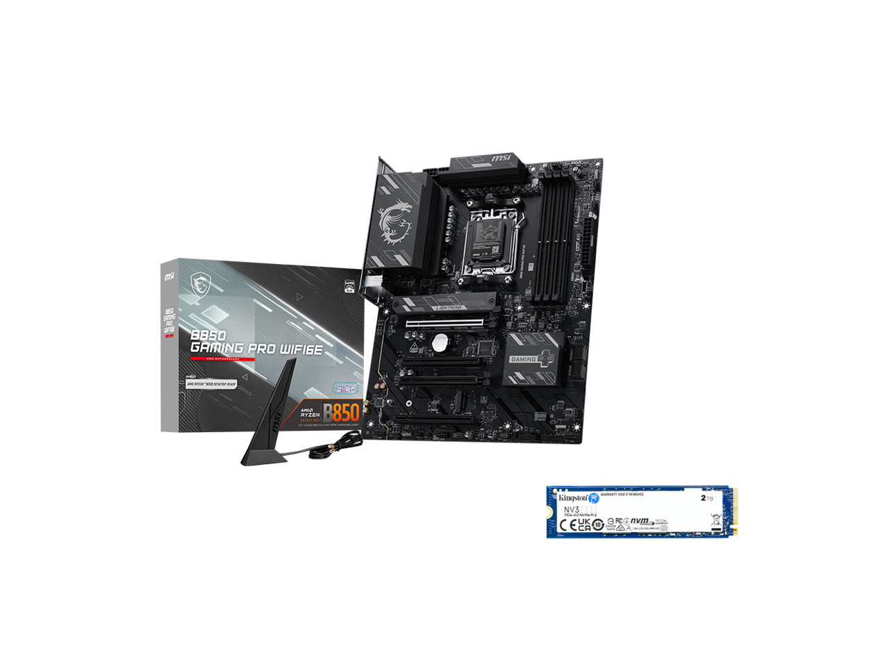 MSI B850 Gaming Pro WiFi6E Bundle - Motherboard & 2TB NVMe SSD