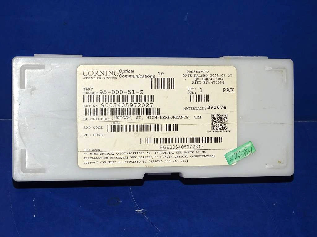 UNIT #3 **READ** Corning 95-000-51-Z UniCam Connectors ST, Organizer Pack *READ*