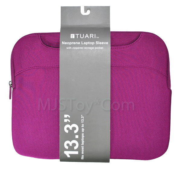 NEW 13.3" Purple Neoprene Laptop Sleeve Zipper Storage Pocket Scratch-resistant
