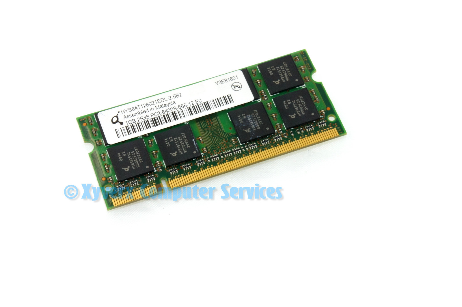 HYS64T128021EDL-2.5B2 QIMONDA LAPTOP MEMORY 1GB 2RX8 PC2-6400S-666-12-E0 (A)CA69