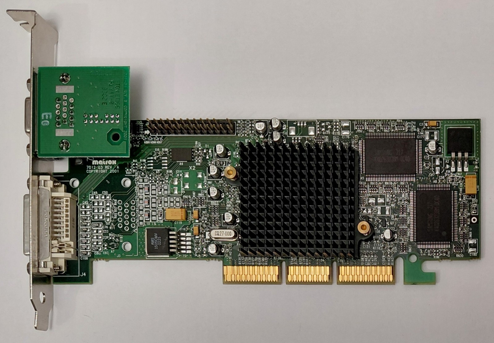 Matrox Millennium G550 AGP Graphics Card (G55+MDHA32DB, 32MB, Retro, 2002)