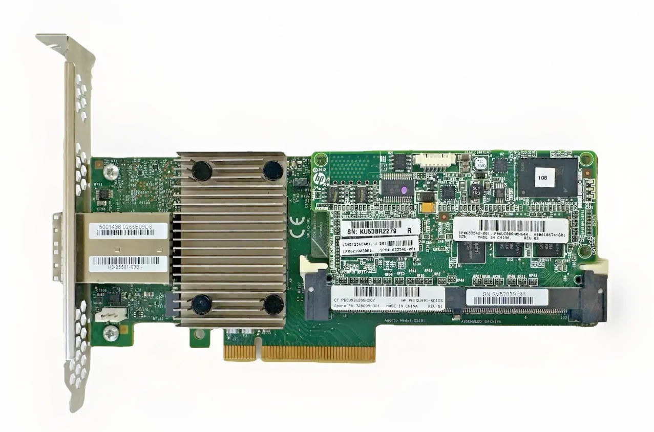 HP 12GB SAS 8-Port Array Controller 1GB FWBC Capacitor (728099-001QW991-60103)