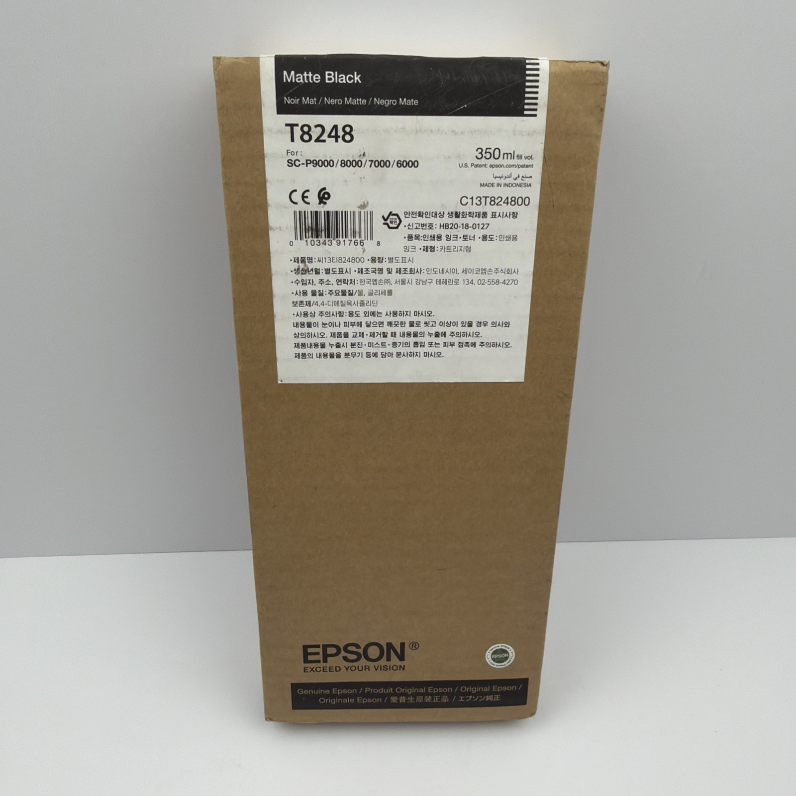 Genuine Epson T8248 Matte Black Ink 350ml SC-P9000/8000/7000/6000 EXP-08/2024