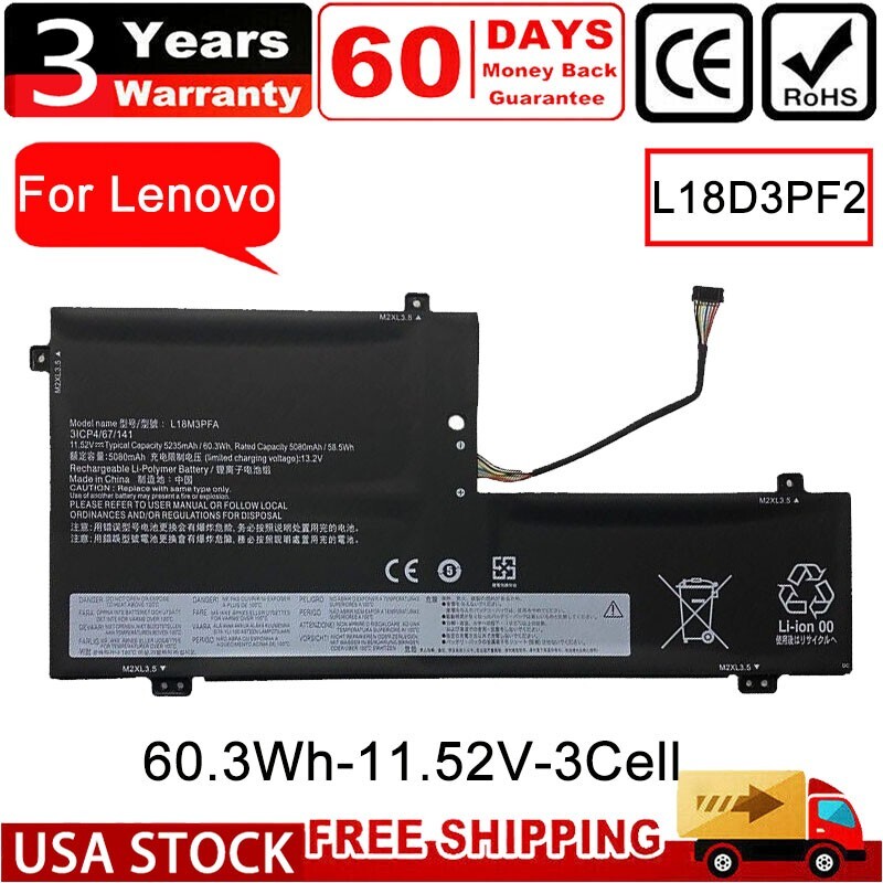 L18D3PF2 Battery For Lenovo Yoga C740-15IML 5B10T83739 5B10T83740 L18M3PFA New