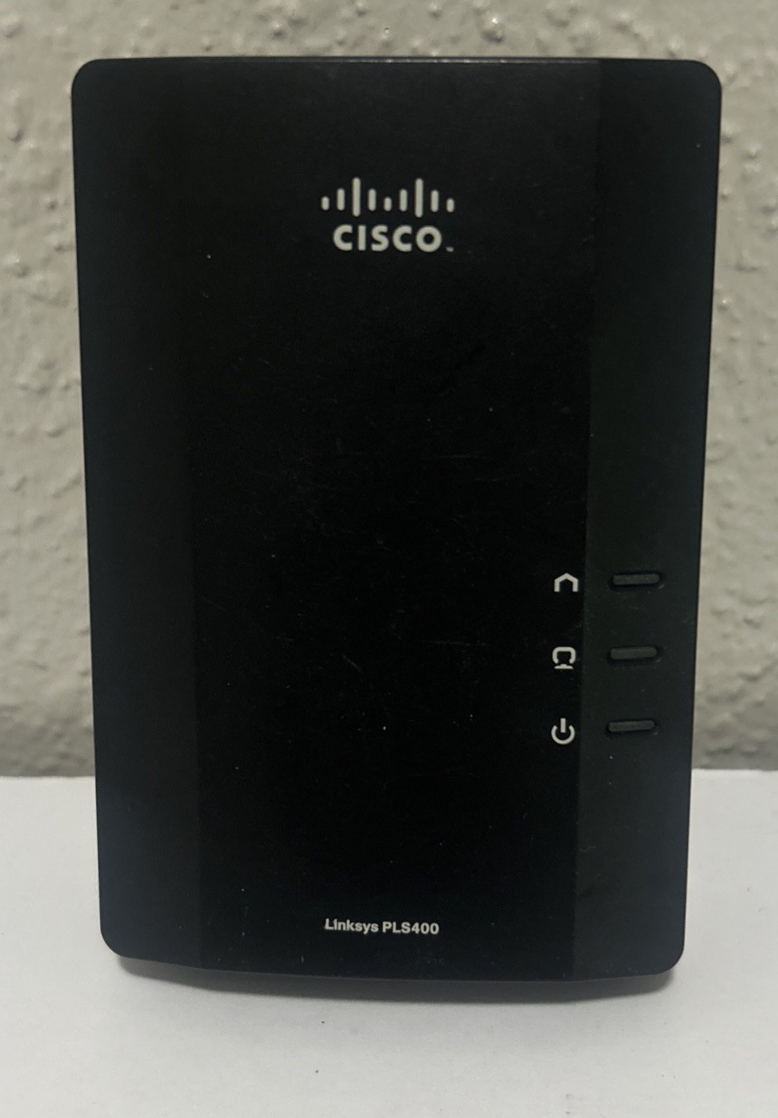 Linksys PLS400 Cisco Powerline 200Mbps 4-Port Network Adapter Single Add-On Plug