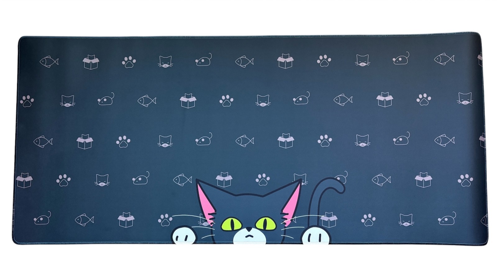 Extra Large Cat Mouse Pad 35.5" x 15.5" Desk Mat Gaming Keyboard Mouse Mat