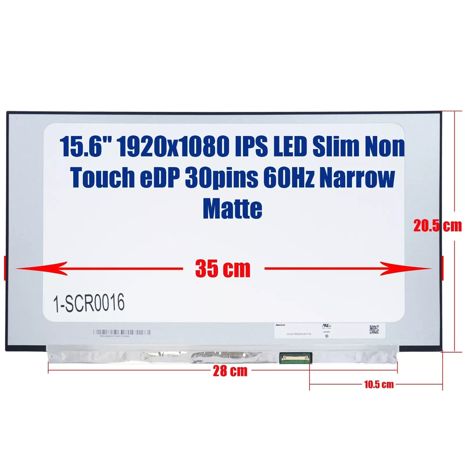 Screen For Lenovo 02DA366 5D10S68976 NV156FHM-N48 FHD 1920x1080 IPS Display
