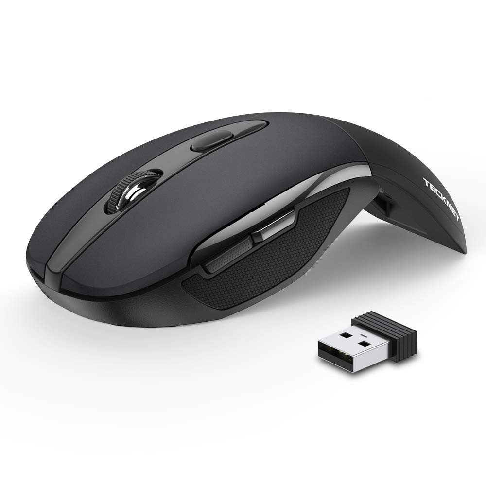 TECKNET Folding Wireless Mouse, 2.4G Travel Mouse, 3 Adjustable DPI