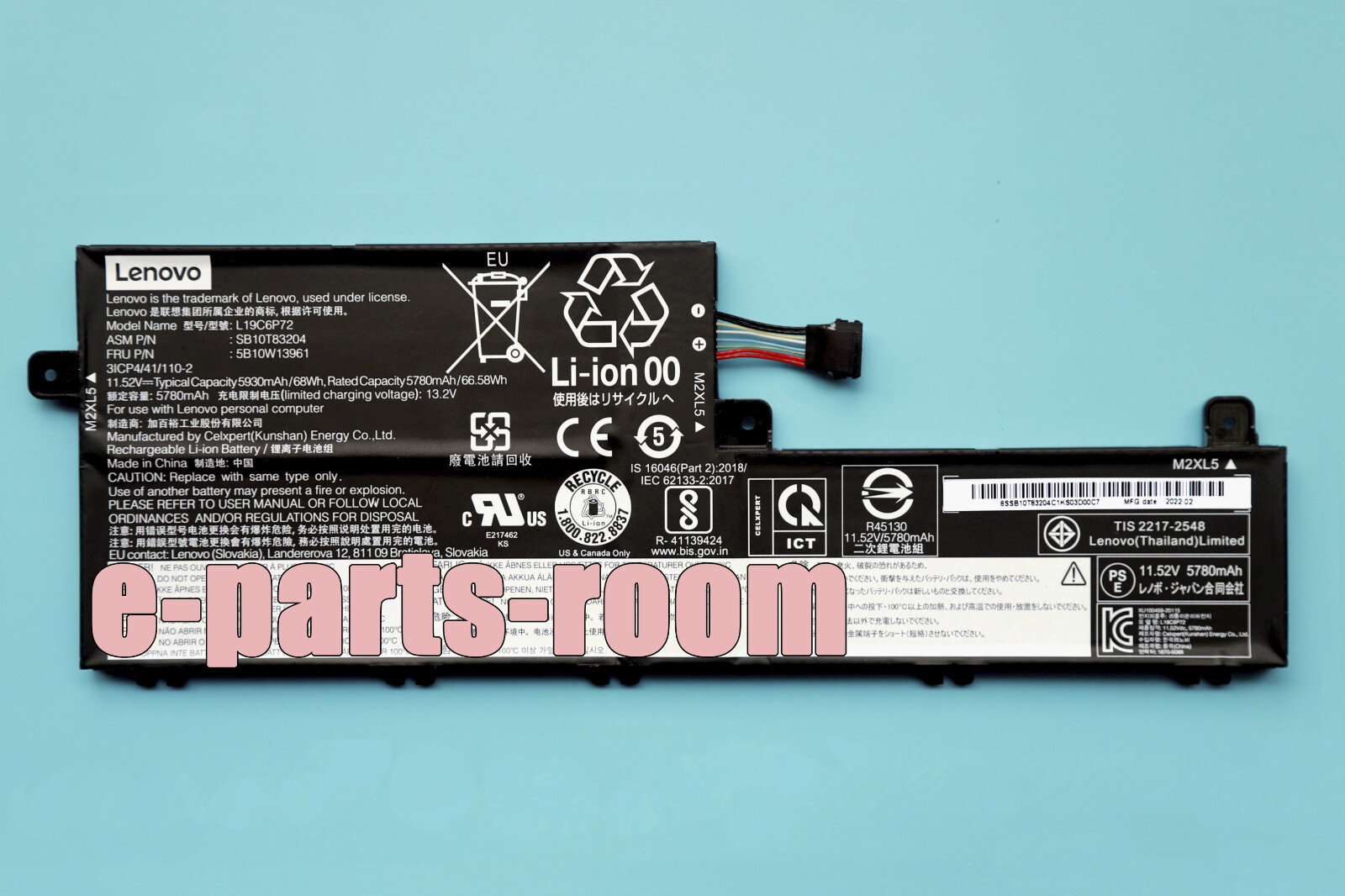 New Genuine L19L6P72 L19C6P72 Battery for Lenovo ThinkPad P15v Gen 1 5B10W13960