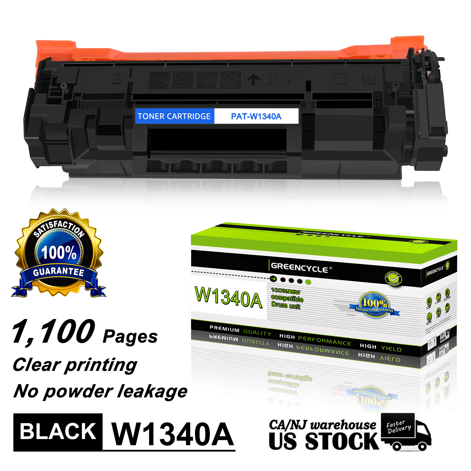 Greencycle W1340A 134A Toner With Chip for HP LaserJet M209dw MFP M234dw M234sdn