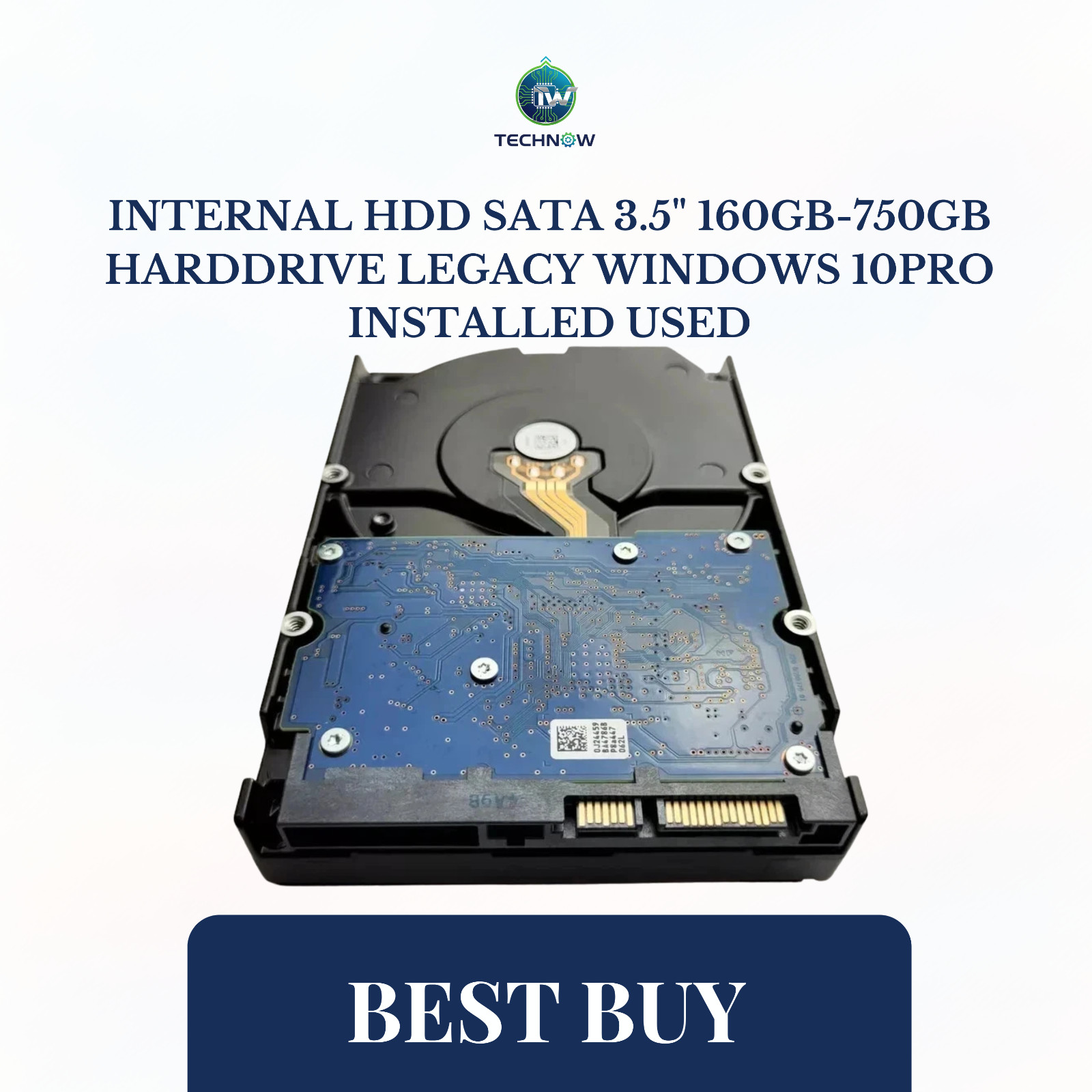 Internal HDD SATA 3.5" 160GB-750GB HardDrive Legacy Windows 10Pro Installed Used