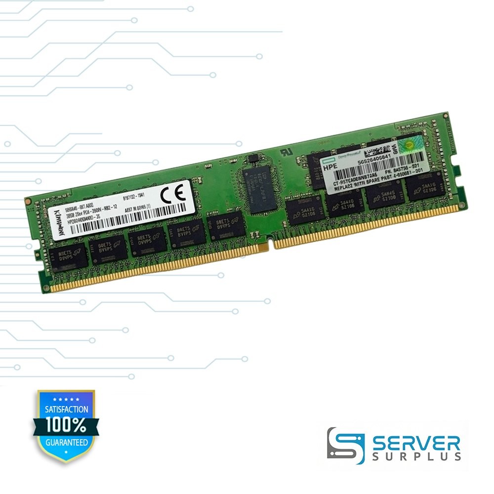 HPE 32GB DDR4-2666 PC4-21300 2Rx4 ECC REG RDIMM 840758-091 9995640-067.A00G
