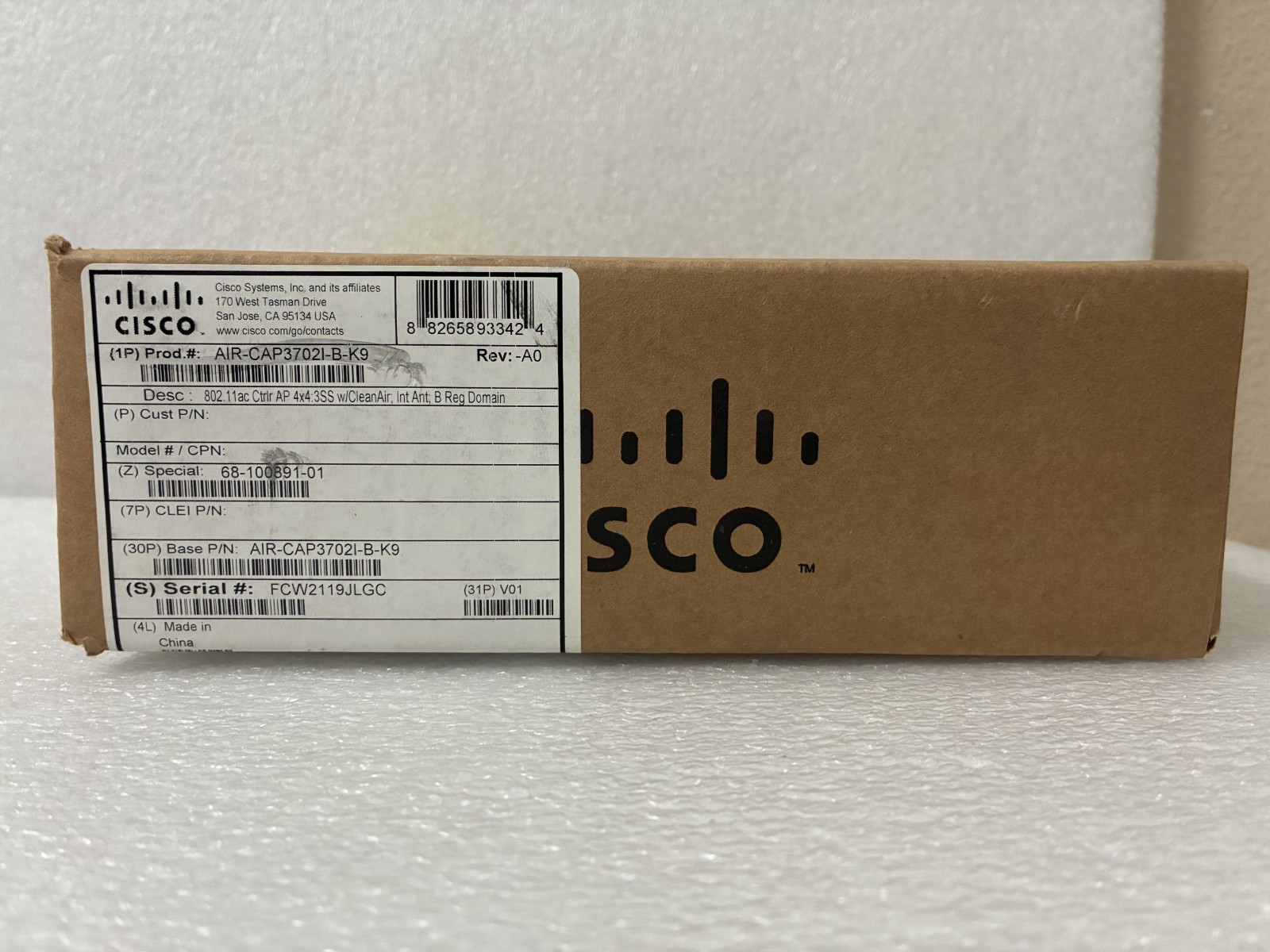 New Cisco AIR-CAP3702I-B-K9 Wireless Access Point 802.11ac W/ Mount