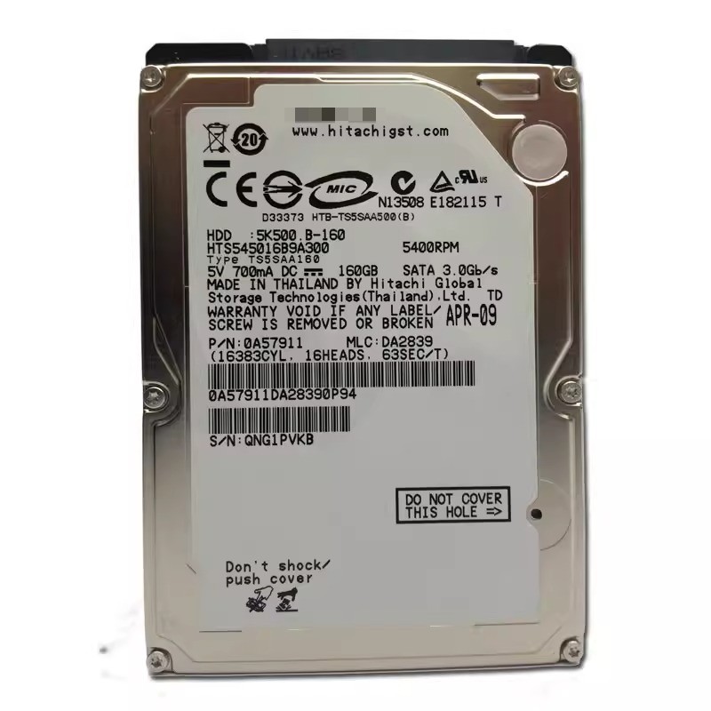 160GB notebook 2.5 inch hard disk 160G serial port SATA