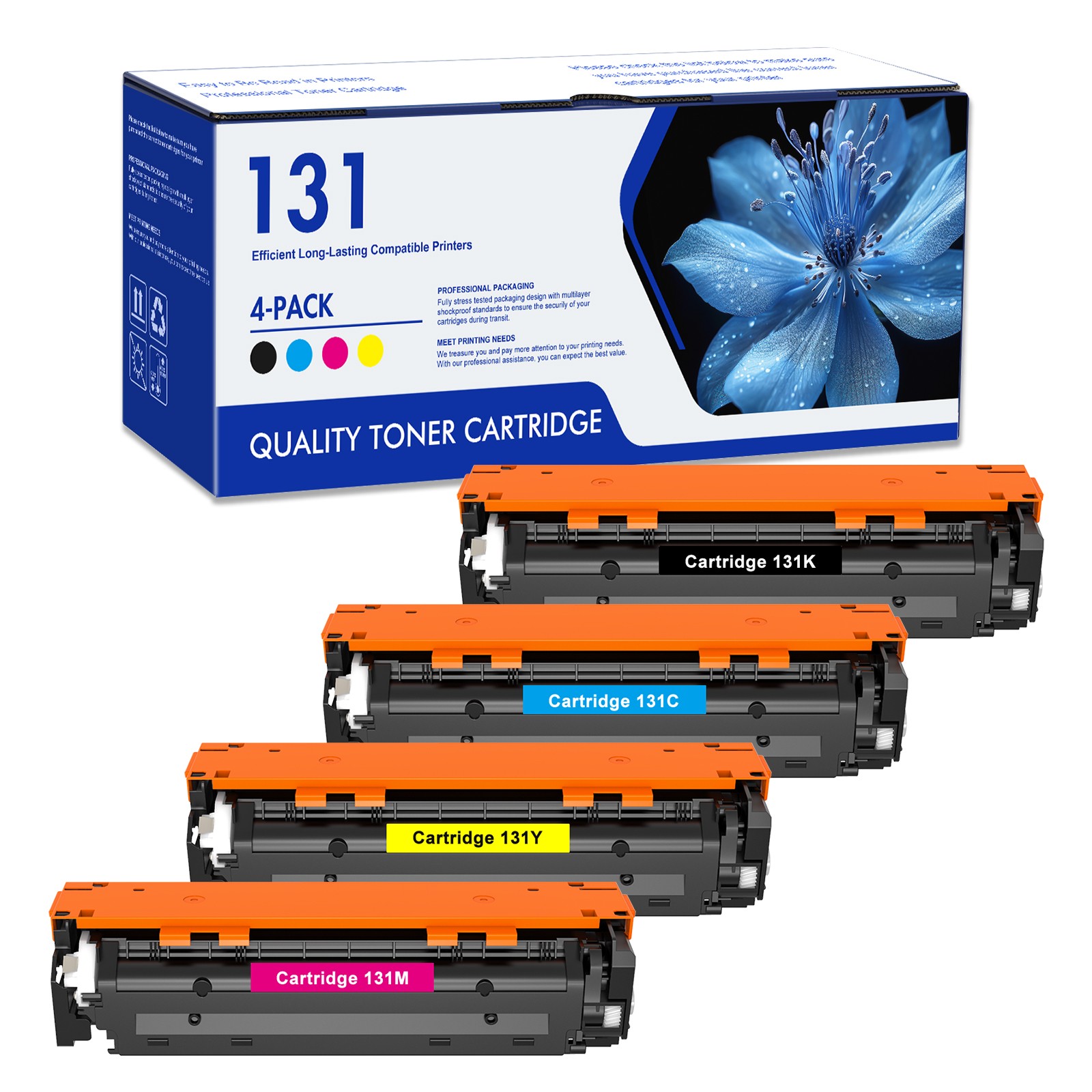 4PK CRG-131 H BYCM SET Laser Toner For Canon ImageCLASS MF8280Cw MF624Cw 628Cw