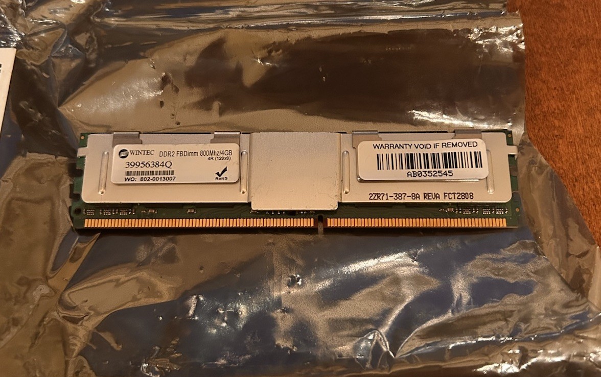 Wintec 4GB DDR2 FBDIMM PC2-6400F 800MHz ECC Server RAM 