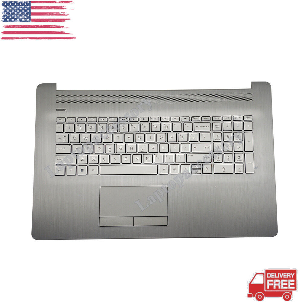 L92787-001 For HP 17BY 17-by2053cl Palmrest Touchpad Backlit Keyboard/ODD Silver