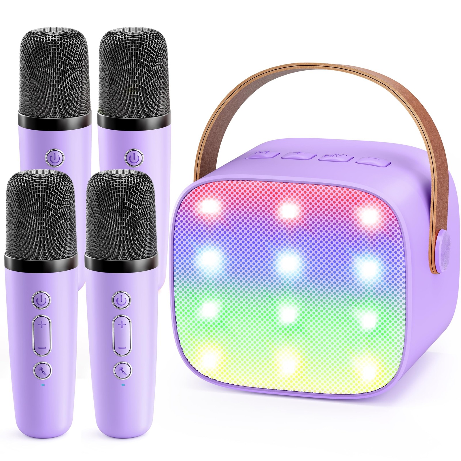 YLL Mini Karaoke Machine for Kids Adults: Portable Loud Speaker with 4 Wirele...