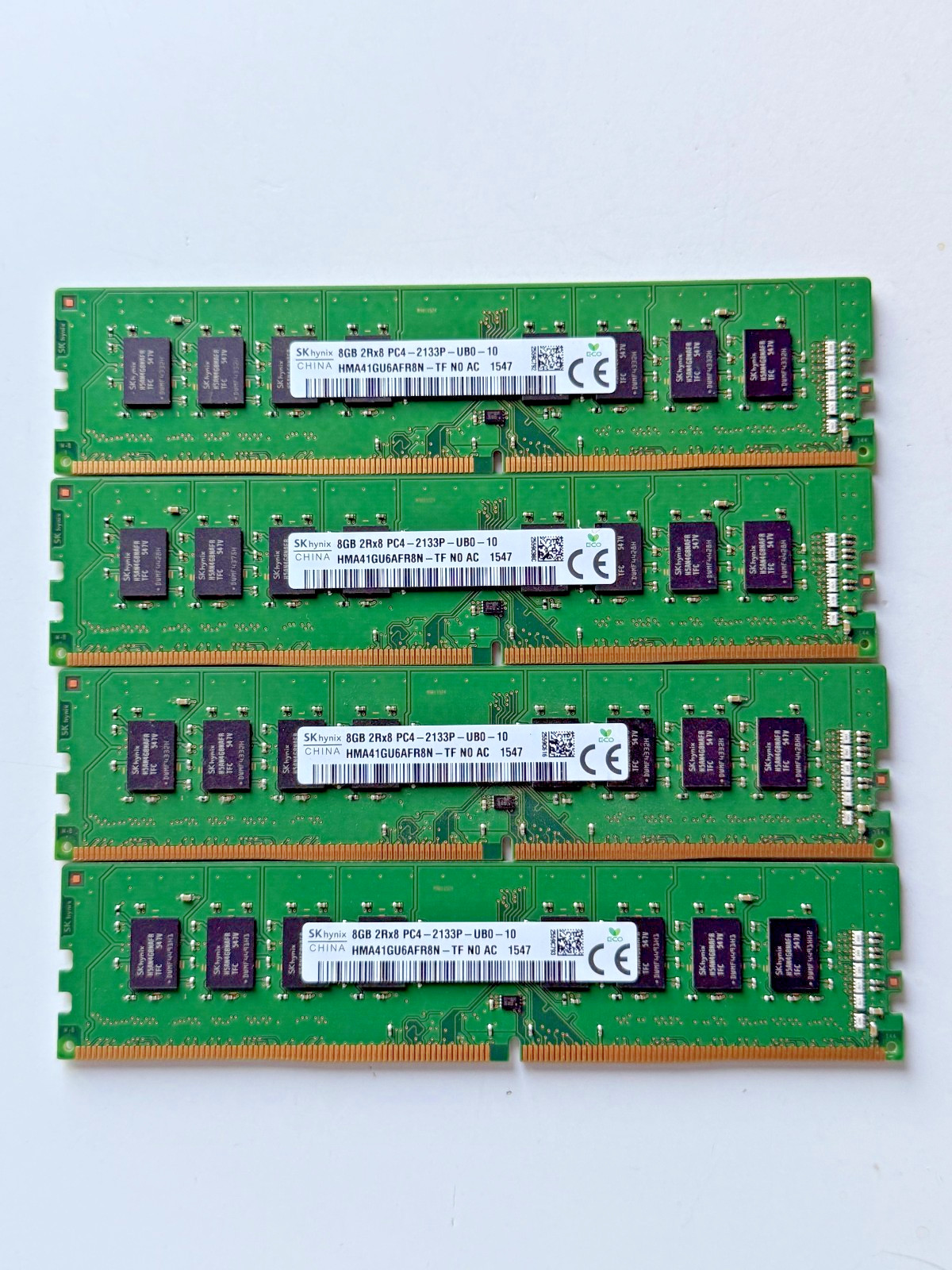 32GB SK Hynix 4x8GB 2Rx8 PC4-2133P-UBO-10 DDR4 RAM
