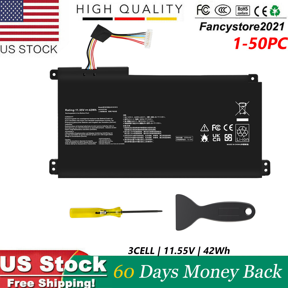 Lot 1-50PCS B31N1912 BATTERY FOR ASUS VivoBook E410 E410MA L410MA E510 E510MA