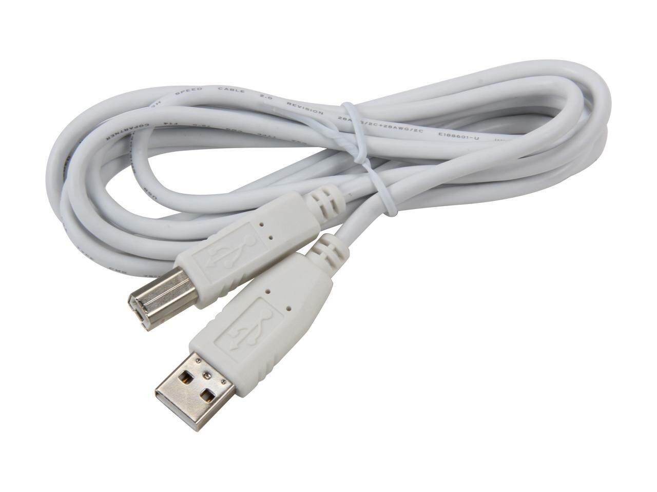 Coboc USB-6-AB-W White USB 2.0 A Male to B Male Cable