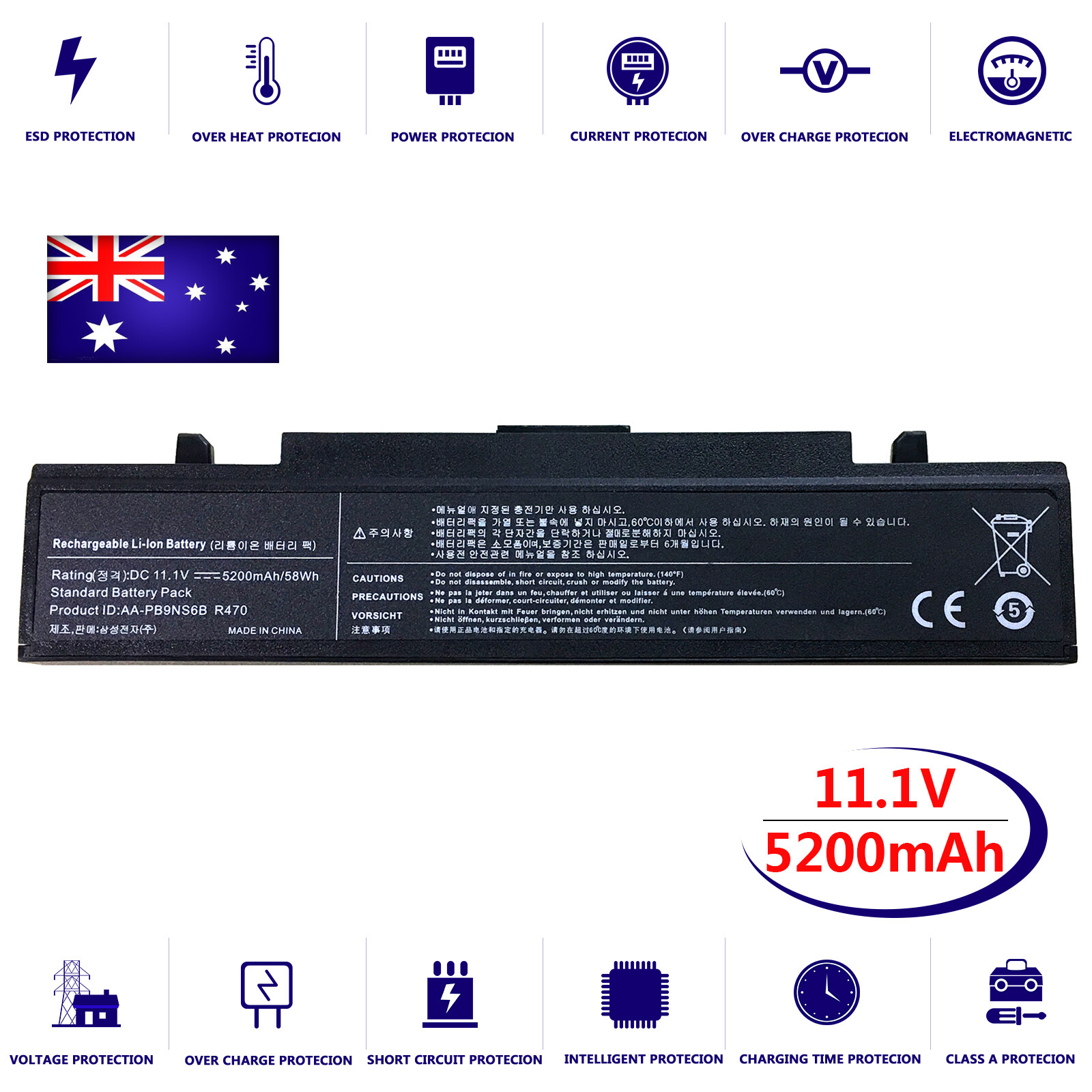 Battery for Samsung NP300E5A-A08UK NP300E5A-A09EE NP300E5A-A09PL RC520 Laptop