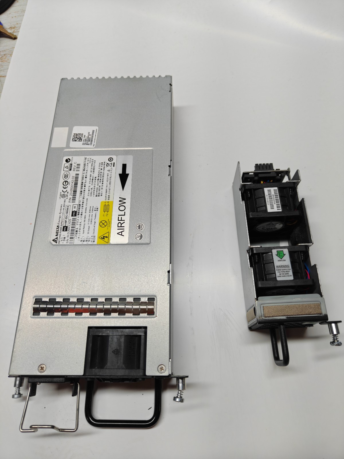 Brocade Ruckus RPS16-E ICX 7450 6610 POE 1000W Power Supply 23-0000142-02 & Fan