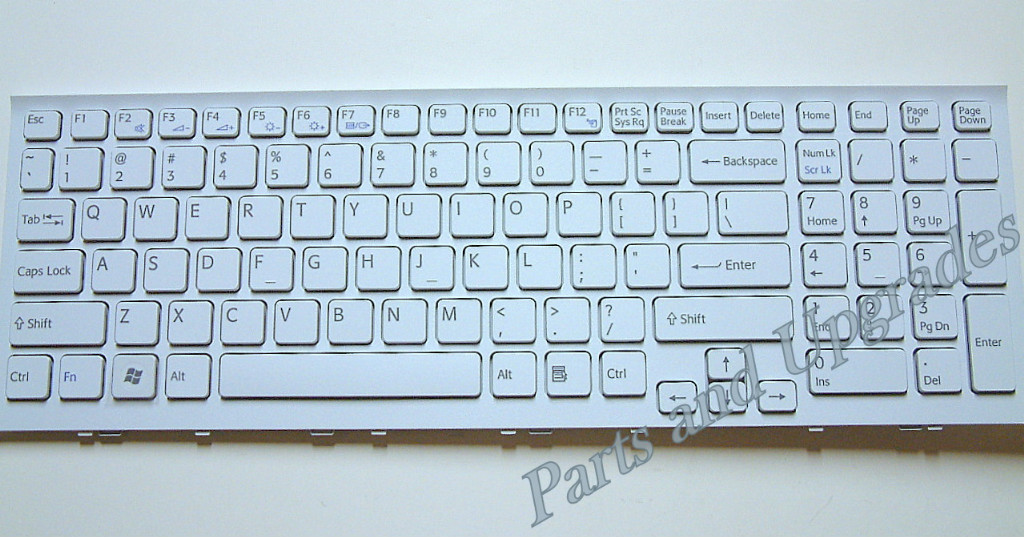 OEM SONY Vaio VPCEE21FX VPCEE22FX VPCEE23FX VPCEE25FX White Keyboard W/Frame NEW