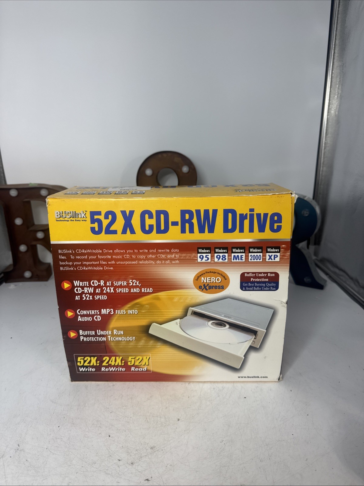 BUSLink 52X 24X 52X CD-RW Drive XP 95 98 ME 2000 XP Nero NEW