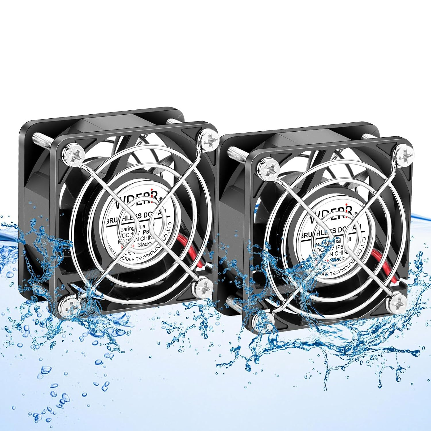 Small 60Mm X 25Mm 12V DC Brushless IP67 Waterproof Cooling Fan