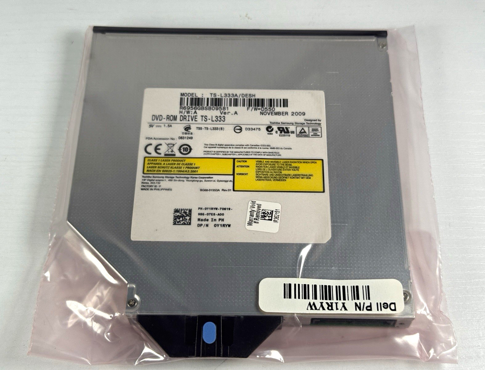 NEW  Toshiba Samsung TS-L333 Internal Laptop DVD-ROM Drive TS-L333A/DESH