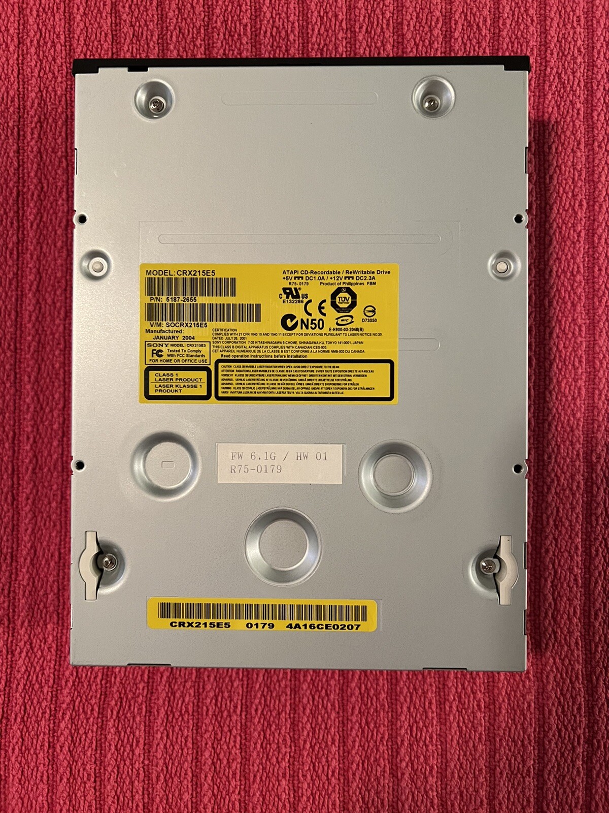 SONY CRX215E5 ATAPI CD-R/RW DRIVE