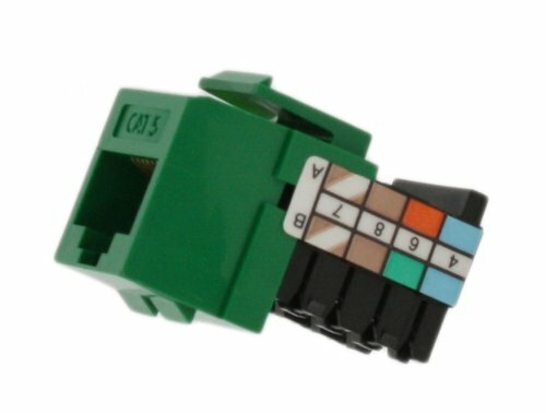 Leviton 41108-RV5 Category 5 QuickPort Connector, CAT 5, Green