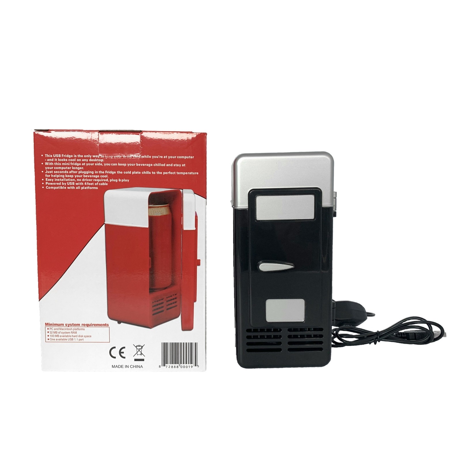 USB Mini Refrigerator Compact Mini Beverage Chiller Portable for Desk,