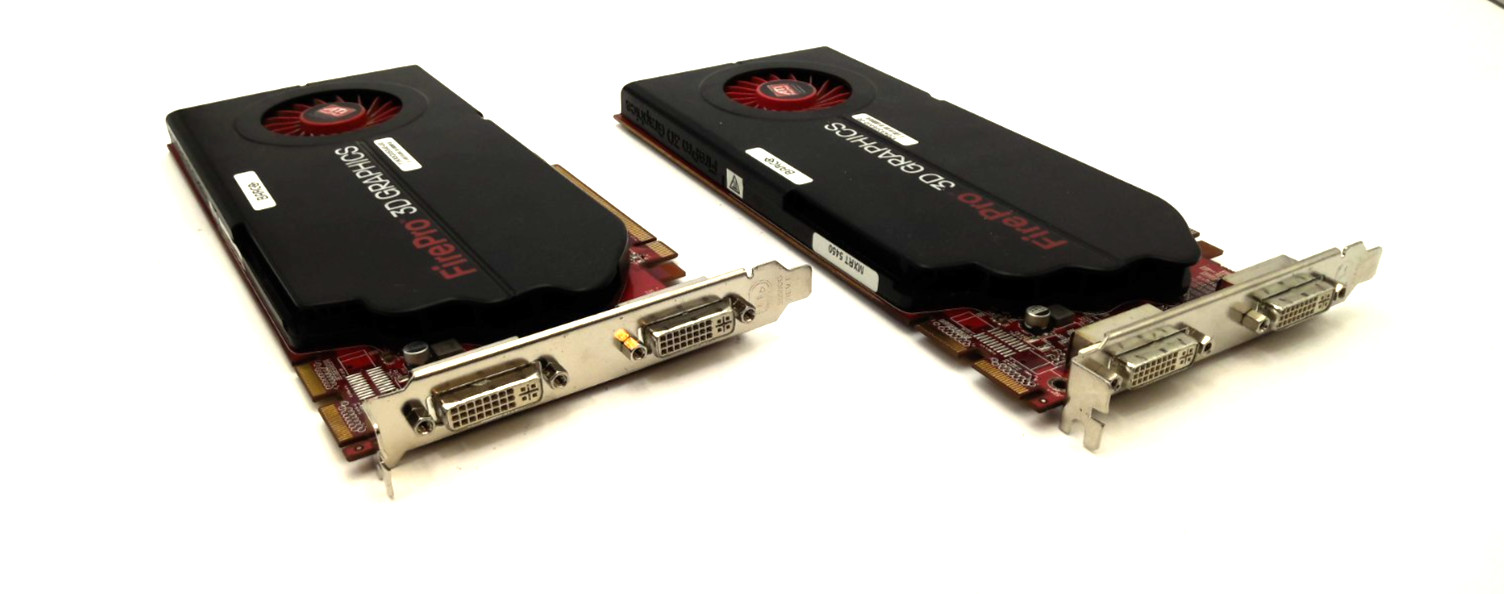 PAIR OF AMD Barco MXRT 5450 1GB FirePro 3D Graphics Cards