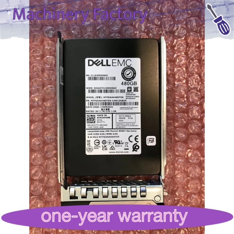 New KCT7J 0KCT7J Dell EMC Micron MTFDDAK480TDS 480GB 6Gbps SATA 2.5" SSD G14 KIT