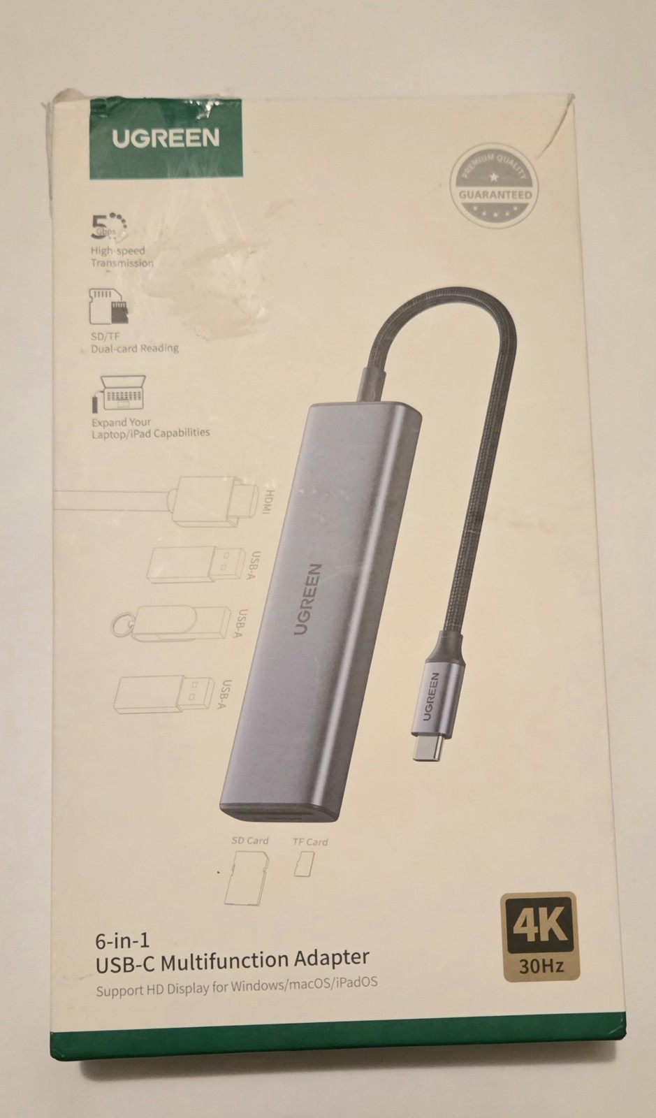 UGreen 6 in 1 USB-C Multifunction Adapter - Open box