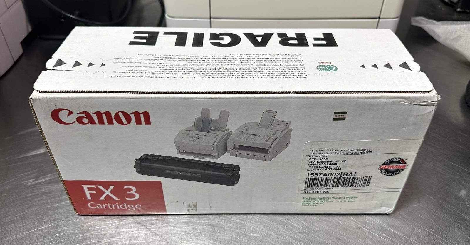 Genuine Canon FX3 Black Toner Cartridge 1557A002 BA New Faxphone L75 L80 CFX-L40