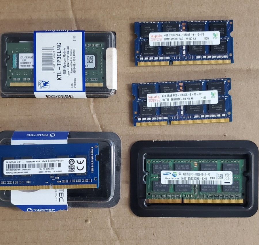 Lot of 5 x  4gb DDR3 Hynix  Samsung  ... 4GB 2Rx8 PC3-10600S DDR3