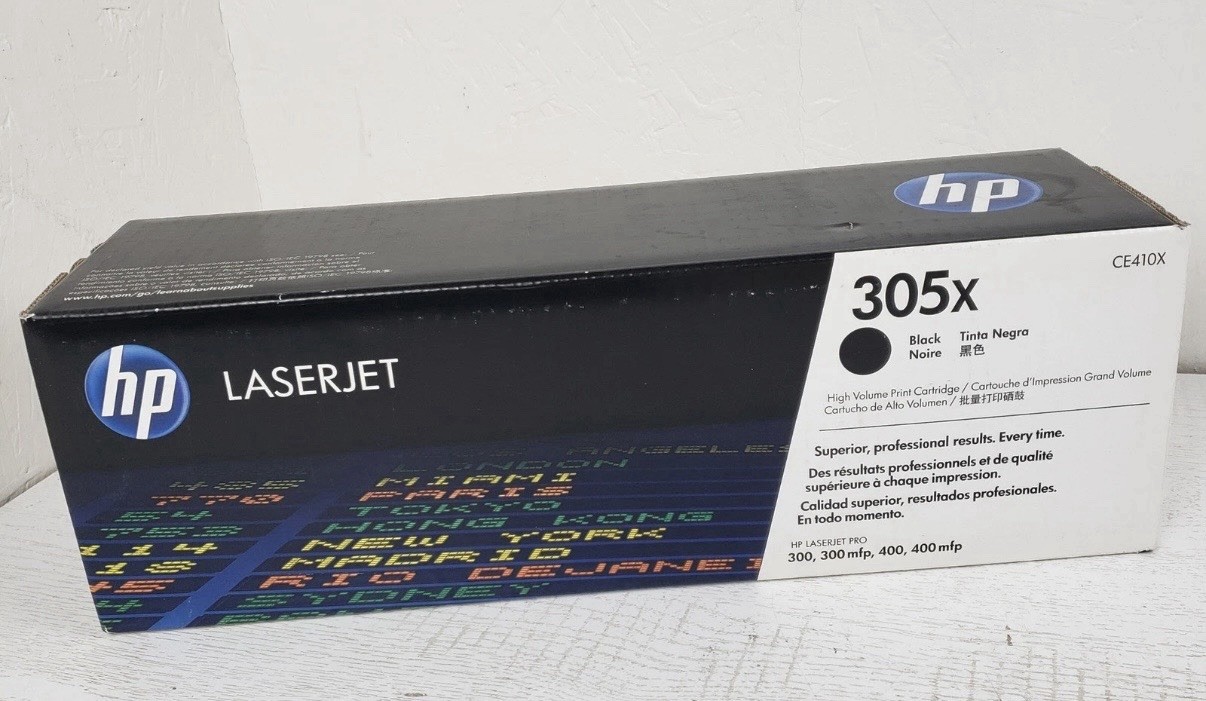 HP 305X (CE410X) High Yield Black LaserJet Toner Cartridge- Sealed- NIB