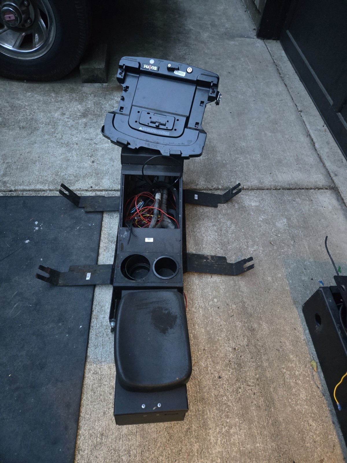 Havis Center Console Laptop Station, Printer, Police Security