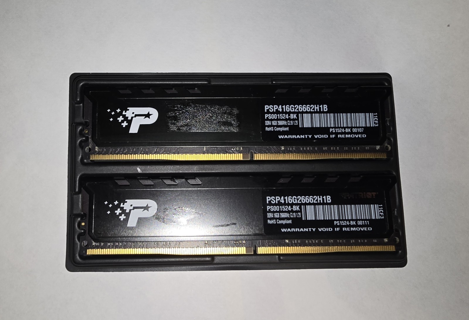 Patriot 32GB Kit (2x16GB) 2666MHz DDR4 - PSP416G266681H1 - Memory Kit