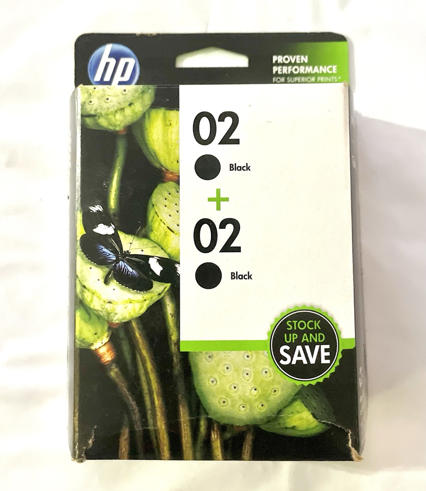 NEW Genuine HP 02 Black Ink Cartridge Twin Pack C9500FN Exp 04/2013
