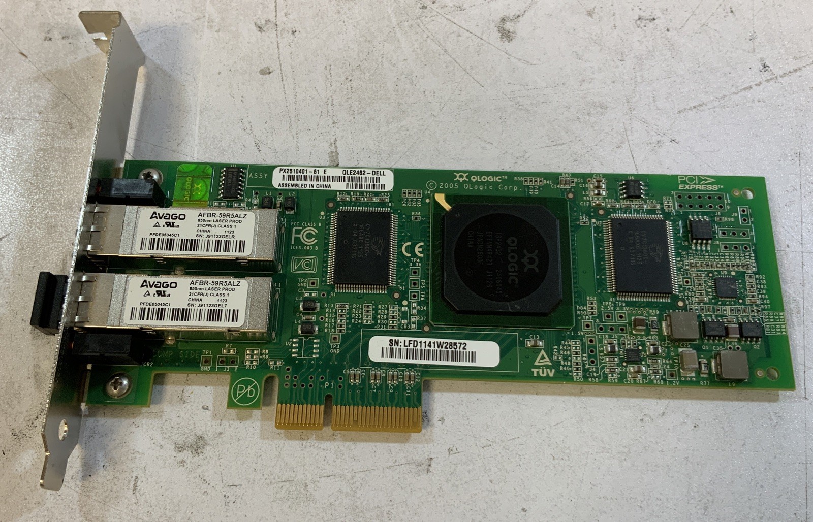 DELL QLogic QLE2462-DEL 2-Port 16Gb SFP+FC HBA Network Card NS-Q6E