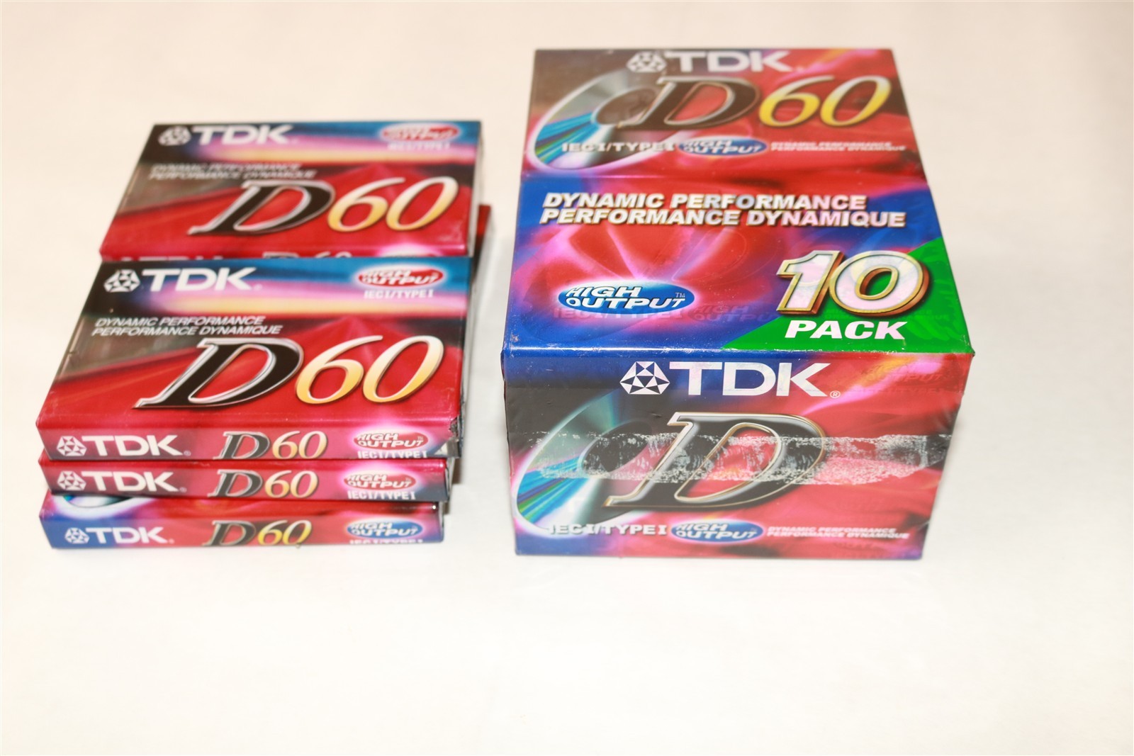 LOT OF 16 TDK HIGH OUTPUT IECI TYPE I - D60 BLANK CASSETTE TAPES