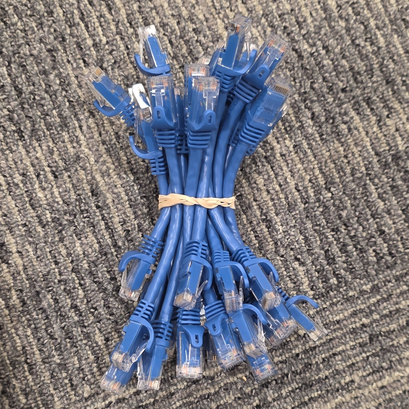  23 of Blue RJ-45 to RJ-45 Ethernet Patch Cable Snagless 1-4 ft Lot Multiple