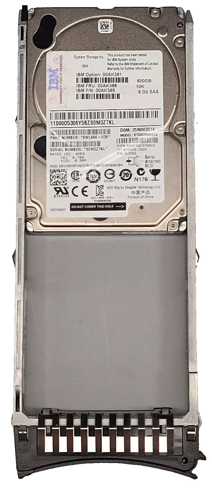 LOT of 10 IBM 00AK388 Seagate ST600MM0026 600GB 2.5 10K SAS Server HDDs