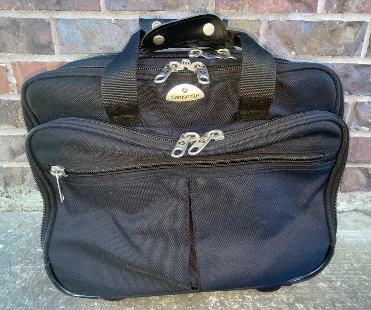 Samsonite Black Rolling Business Briefcase Carry On Laptop Travel Bag - Clean