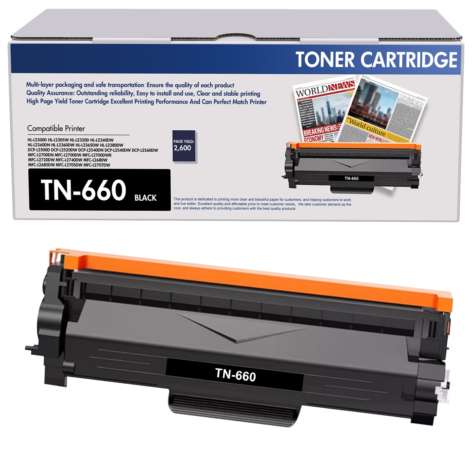 TN660&DR630 Toner Cartridge Lot Compatible With Brother HLL2320D L2340DW L2380DW